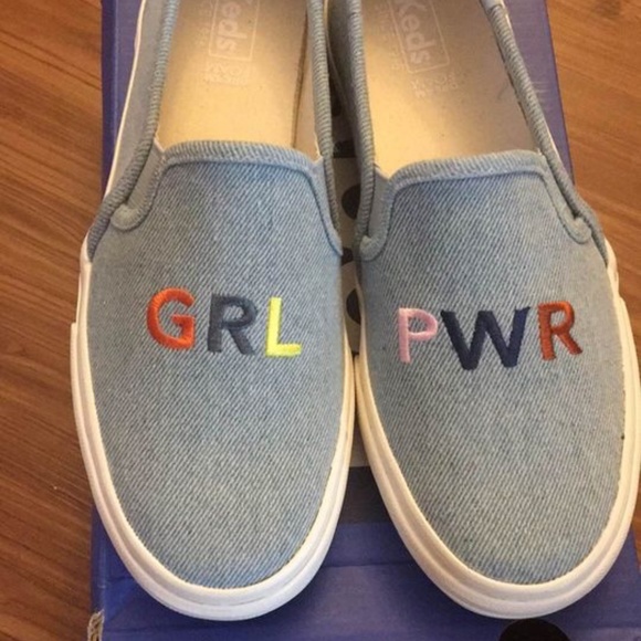 BRAND NEW women keds girl power embroidery dream foam shoes - Picture 5 of 8